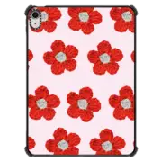iPad Air 11-inch (M2/M3) iPad Impact Case Crochet Flowers - Red