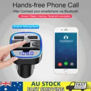Bluetooth 5.0 Wireless Car FM Transmitter MP3 Player Radio 2 USB Charger CW