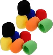 KONTONTY 18pcs Microphone Covers Stage Mic Sponge Sleeves for Optimal Performance Fit for Ktv Conferences and Live Streaming Safe Lightweight Protection
