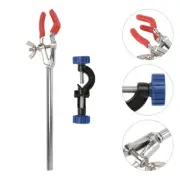 Test Tube Tongs Beaker Clip Clamp Set Three-jaw Chemistry Lab Stand Holder