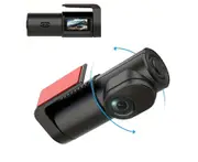 Front dash cam 1080P dash cam in car monitoring camera 360 ° WiFi in car intelligent mini dash cam 1-inch IPS screen application, loop recording, vehi