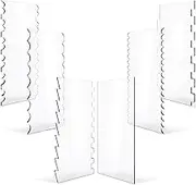 6 Pieces Acrylic Cake Scraper Decorating Contour Comb Cake Edge Smoother Tool Pastry Cutter Kitchen Baking Tools in 11 Patterns for Different Shapes of Cake Edges (Transparent)