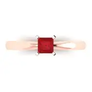 0.50 ct Princess Cut Tourmaline Stone Wedding Bridal Promise Ring 14k Rose Gold