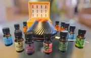 !EOFY SALE! Flame Diffuser+Black Sheep Pure Oils X 12 With Logo Storage Box