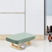 Padded Footstool Rectangle Short Step Stool for Desk Office Shoe Changing