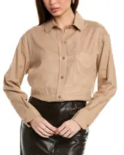 HUDSON Jeans Oversized Linen-Blend Shirt