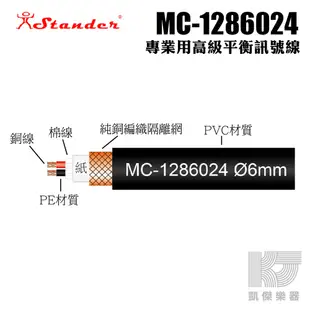 Stander 128編 平衡 訊號線 平衡式 訊號 線軸 MC-1286024 專業用 高級 台製【凱傑樂器】