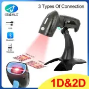 1D 2D QR Barcode Scanner Reader Bar Reader USB Wireless 2.4G Bluetooth Connect