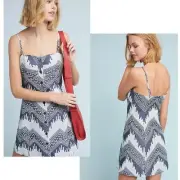 HUTCH ANTHROPOLOGIE NWT Sleeveless Button Front Naomi Printed Dress 8