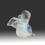 LALIQUE OPALESCENT CHERUB ANGEL BOXED- BEAUTIFUL