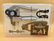 Silver One International Wine Corkscrew 4 Piece Set Barware New in Sealed Case