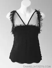 $3,620 CHANEL 11P Scalloped Fringe Bead Trim Knit TOP * FR 36 /US 2 * EUC