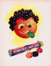 Advertisement For Rowntrees Fruit Gums 1950s era Photo 2