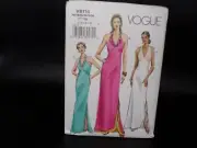 VOGUE #V8114-LADIES GORGEOUS (3 STYLE) HALTER COCKTAIL GOWN PATTERN 12-16 FF