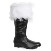 Santa Black Fur Deluxe Mens Christmas Boots
