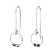 Silver Bali Hoops Earrings