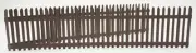 Dollhouse Miniature Rusty Picket Fence -- 1:12 Scale