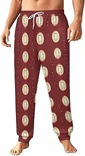 [Generic] Men's Sweatpants, Rugby Goalposts and Balls-104, Polyester Joggers, Sweatpants Jogging Pants for Workout Running