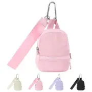 Mini Backpack Keychain Wristlet Wallet,Cute Coin Purse With 3 RFID Small Pink