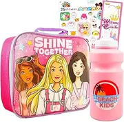Disney Barbie Lunch Bag for Girls Set - Bundle with Barbie Lunch Box, Stickers, Water Bottle, More | Barbie Lunch Box for Girls, Kids