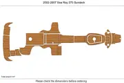 2006 Sea Ray 270 Sundeck Swim Platform Cockpit EVA Foam Teak Deck Flooring Mat