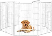 PaWz 8 Panel 40'' Pet Dog Playpen Puppy Exercise Cage Enclosure Fence Metal, Baby Gate, Variable Shape Dog Kennel Playpen, Foldable Design, Lockable Pet Gate, Outdoor Indoor Cat Dog Enclosure