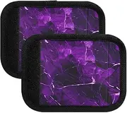 [ODAWA] Purple Marble Luggage Handle Wraps 2 Pack, Soft Handle Covers Identifier Soft Grip Handle Cover for Suitcase Shopping Bag