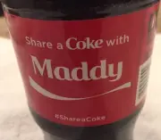 Share a COKE with Maddy 20 fl oz Collectible Bottle Rare Coca-Cola 10/12/15