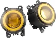 JIUYIN 1Pair LED Fog Light Angel Eye Daytime Running Lights Fit For Suzuki Jimny 2018-2020 Fit For JB43 Jimny 1998-2017 Yellow Car DRL lights