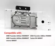 Granzon Full Coverage GPU Water Block For AMD RX6900XT 6800XT Reference Edition