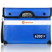 6200°F Fireproof Document Bag with Lock Upgraded Fireproof Bag with Zipper/Re...