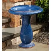 Alfresco Home Mayorca Bird Bath in Snow Blue