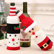 Woollen Snowman & Santa Bottle Cover