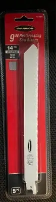 Warrior 9" reciprocating saw blades 14tpi and 5 blades Bi-metal, thick metal