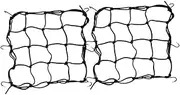 PENIKOKO 2pcs Elastic Cargo Net for Motorcycle and Electric Vehicle Stretchable Gear Rack Netting with Hooks for Securing Helmets Luggage and Tanks Accessory for Bike and Golf Cart