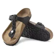 Birkenstock Gizeh Braided Oiled Leather sandals in Black EU 36 regular/wide
