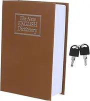 CORHAD Hidden Book Safe with Key Lock Decorative Faux Book Security Box for Cash and Valuables Storage Container Authentic Design for Bookshelf Organization