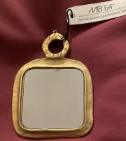 VTG Mirror Handheld Cosmetic Mirror Compact Makeup MEI FA Gold Tone
