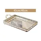 Mirror Tray Cosmetic Skincare Organizer for Countertop Breakfast Bathroom