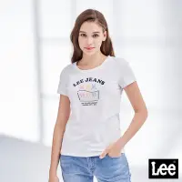 在飛比找Yahoo奇摩購物中心優惠-Lee 女款 LEE Jeans彩色工作褲短袖圓領T恤 白
