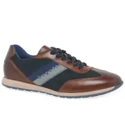 Bugatti Truman Mens Trainers Cognac/navy Mesh 12 Uk/46 Eu