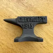 Chevrolet 1913 Paperweight Cast Iron Anvil Decor