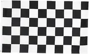 Yardwe 90x150cm Flag Racing Signal Flag Black White Grid Sturdy Polyester Cheering Flag for Party