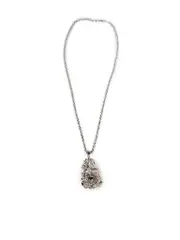 Silver Toned Skull Necklace