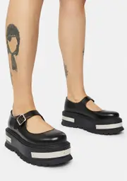 [Koi Footwear] Black Darkseid Mary Janes