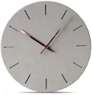 Modern Minimalist Concrete Hiding Gray Silent Wall Clock (Roman Numerals)