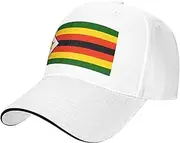 [SSIULUS] Flag of Zimbabwe Casquette Cap Hats,Trucker,Baseball Cap with Snapback,Perfect for Summer,Golf