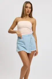 Denim Skorts Skirt High Rise - Size 16XL, Women's Relaxed Short