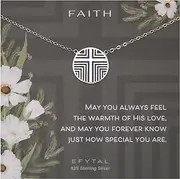 [EFYTAL] Cross Necklace for Women, Sterling Silver Cross Necklace for Girls, Confirmation Gifts For Teen Girls, First Communion Daughter Gifts from Mom, Religious Gifts