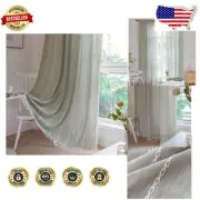 Chic Sage Green Light Filtering Curtains - 63”L x 52”W, Perfect for Living Room